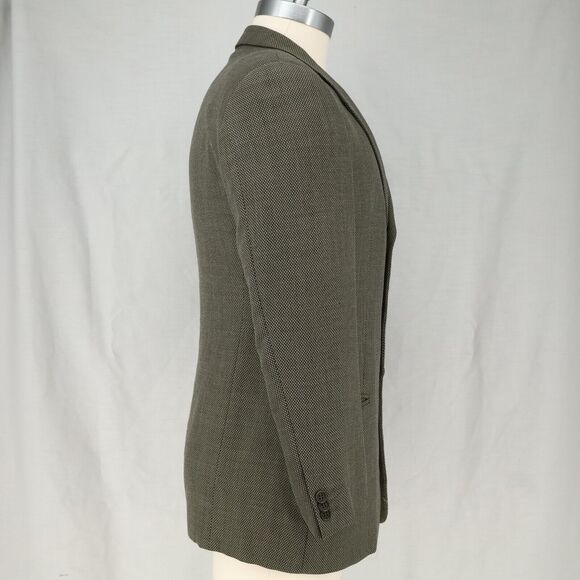 Mani Sport Coat Mens 40S Taupe Brown Wool Mens Jacket 3 Button Saks Fifth Ave - Picture 8 of 16